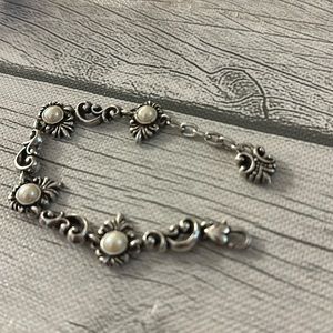 Vintage Brighton Pearl and silver bracelet